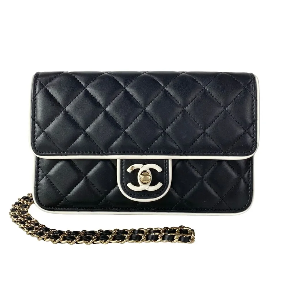 Chanel Matelasse Other Style Wallet AP4511 Black White
